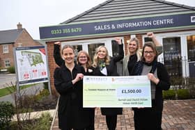 Tynedale Hospice at Home receive £1,500 donation from Barratt Homes North East