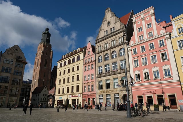 Wroclaw in Poland has over 1,000 years of history, including the kingdoms of Bohemia, Poland, Prussia, Germany and the Hapsburgs. It is the fourth largest city in Poland and can be reached from £120.  (Photo by Sean Gallup/Getty Images)