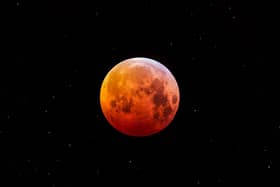 The partial lunar eclipse on March 14 may start to look much redder, like this pic, as it gets lower down on the horizon, creating a ‘blood moon’ effect.