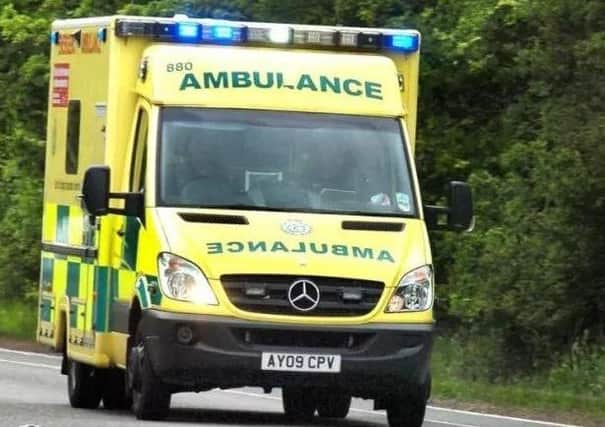 One person has been take to hospital following a six-vehicle crash near Rugby.