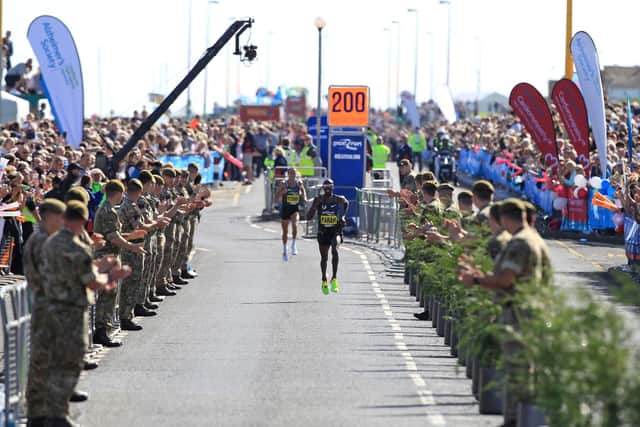 The Great North Run returns to South Shields this year. (LINDSEY PARNABY/AFP via Getty Images)