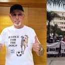 Peter Egan hopes that Newcastle dog lovers will help by taking part in the sponsored walk on Saturday - Animal News Agency