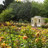 The Rose Garden at Buckingham Palace.