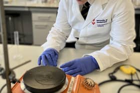 The students worked with specialist lab equipment to investigate and synthesise aspirin