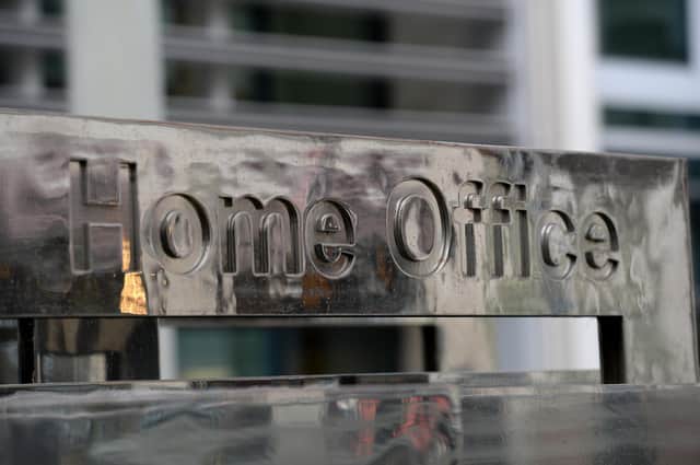 File photo dated 11/01/2018 of signage for the Home Office in Westminster, London. Afghan scholars studying in the UK under a Foreign Office scheme say they are living in fear of being forced back into Taliban clutches. Issue date: Monday August 14, 2023.