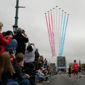 The Red Arrows have been confirmed to make a return to the Great North Run in 2023. The RAF team did not perform last year following the death of Queen Elizabeth II. (Photo by Ian Forsyth/Getty Images)