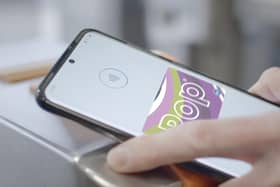 A digital Pop card being used on the Tyne and Wear Metro. Photo: Nexus.