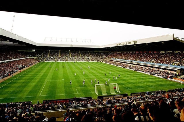 Kevin Keegan's Newcastle United team dazzled England in the 90s and this image from October 1994 shows a sold out St James Park.  Credit: Clive  Brunskill/Allsport
