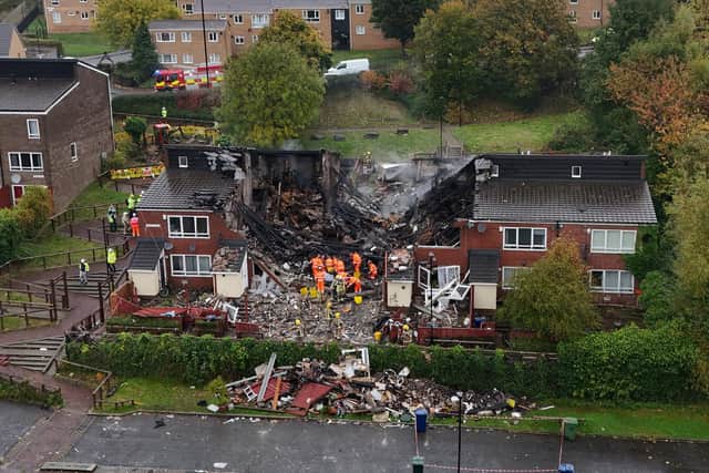 The scene at Violet Close in Benwell. Emergency services were called to the incident shortly before 1am on Wednesday, October 16.