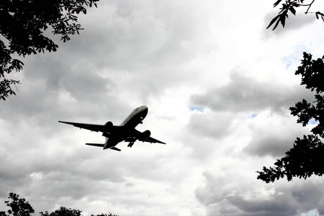 An Airplane arrives at Heathrow Airport amid a high profile security alert.