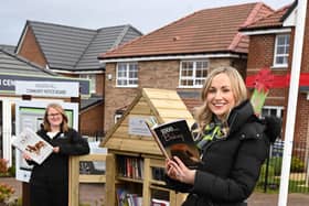 Barratt and David Wilson Homes launches Throckley's first Little Library - portrait