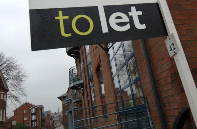 Residential property in York with the to let signs showing, as Paragon, the UK's third largest buy-to-let mortgage firm said it was facing funding uncertainties.