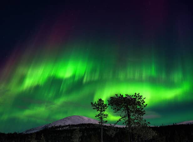 Aurora borealis is also known as Northern Lights. (Photo by Irene Stachon / Lehtikuva / AFP) (Photo by IRENE STACHON/Lehtikuva/AFP via Getty Images)