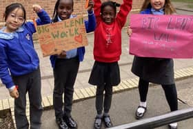 Children on their Lenten Walk.