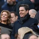 Newcastle United co-owner Amanda Staveley and Premier League chief executive Richard Masters at St James' Park in January.
