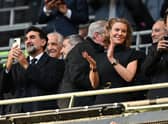 Newcastle United chairman Yasir Al-Rumayyan and co-owner Amanda Staveley at Wembley last month.