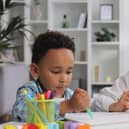 Young child drawing