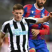 Elliot Anderson in action for Newcastle against Crystal Palace earlier this season