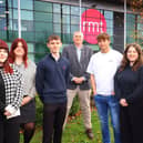 RMT's director of commercial services Stephen Slater (centre) with some of the firm's recent recruits