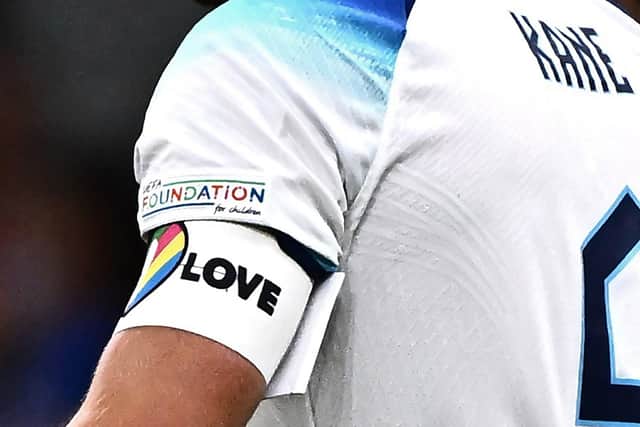 Harry Kane has previously said he will wear a rainbow armband in support of oppressed groups everywhere. Getty