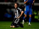 Newcastle player Michael Owen looks on dejectedly after a miss during the Premier League  match between Newcastle United and Portsmouth at St James' Park on April 27, 2009 in Newcastle, England.  (Photo by Stu Forster/Getty Images)