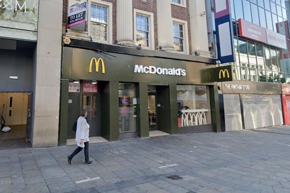 The McDonald's on Northumberland Street has a 3.6 rating from 3,261.
