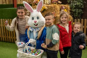Children can meet the Easter Bunny in Adventure Valley's Easter Garden