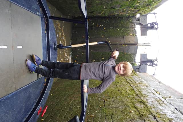 Tom in a lock.
