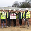 Pictured during a tour of the Benwell Dene development in Newcastle are, from left: Lovell Project Manager Nick Mackinnon; Lovell Site Manager Chris Alexander; Lord Mayor of Newcastle, Cllr Rob Higgins; Placefirst Digital Marketing Manager Marion Read; Placefirst Brand Manager Holly Sale; and Placefirst Senior Project Manager Peter Clarke.