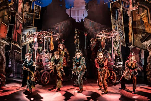 The Bedknobs and Broomsticks company at Newcastle Theatre Royal