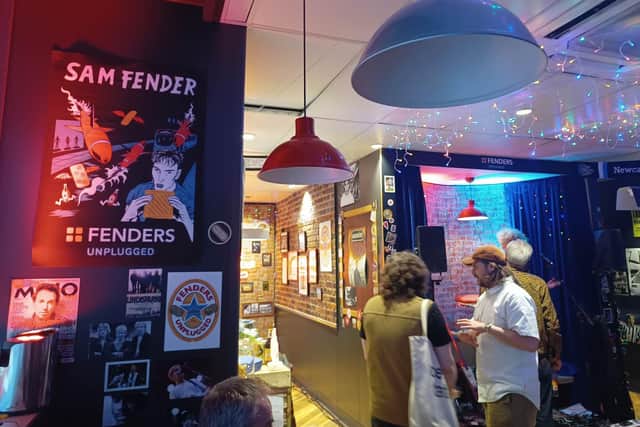 The 'Fender Unplugged' collaboration event between Sam Fender and Greggs.