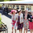 All aboard ... happy passengers prepare to board the Northern Belle
