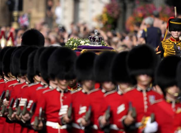<p>Funeral procession of Queen Elizabeth II.</p>