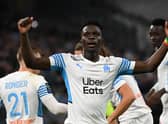 Marseille's Senegalese forward Bamba Dieng has reportedly been scouted by Celtic. (Photo by CHRISTOPHE SIMON/AFP via Getty Images)