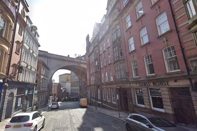 Further down Grey Street is Dean Street, where 589 parking tickets were issued last year.