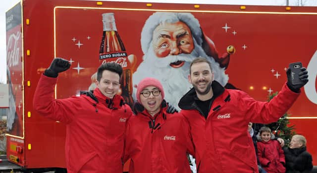 The Coca Cola truck during a visit to Whiteley shopping centre in 2019. Picture: Ian Hargreaves (301119-5)