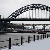 Snow settles on the Quayside. (Photo by Gareth Copley/Getty Images)