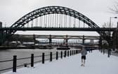 Snow settles on the Quayside. (Photo by Gareth Copley/Getty Images)