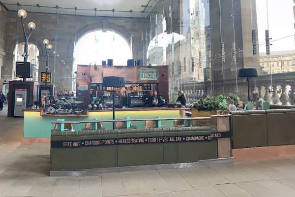 A erfect place for a pre-trip pint, Destination 1850 at the front of Newcastle's Central Station has a 5.0 rating from five reviews.