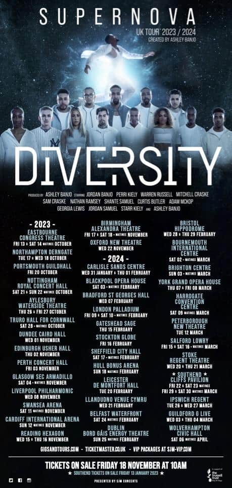 Diversity Supernova tour dates 2023-24