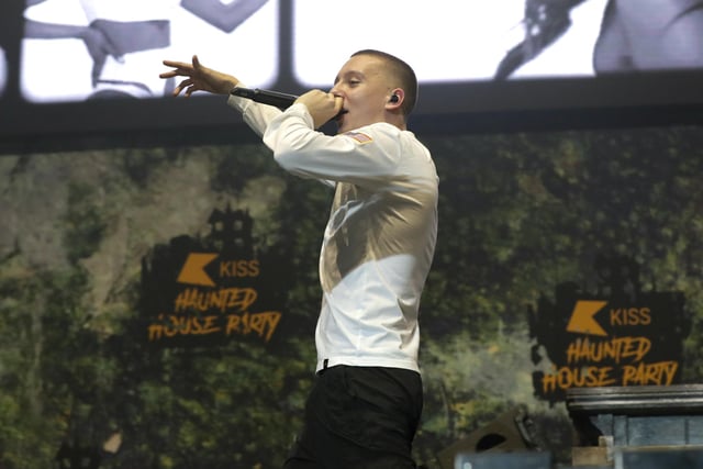 Manchester based rapper Aitch is heading to City Hall the following day to play as part of his UK tour. (Photo by John Phillips/Getty Images)