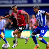 Southampton's Carlos Alcaraz and Sheffield Wednesday's Callum Paterson (right) battle for the ball during the Sky Bet Championship match at Hillsborough, Sheffield. Picture date: Friday August 4, 2023. PA Photo. See PA story SOCCER Sheff Wed. Photo credit should read: Nick Potts/PA Wire.

RESTRICTIONS: EDITORIAL USE ONLY No use with unauthorised audio, video, data, fixture lists, club/league logos or "live" services. Online in-match use limited to 120 images, no video emulation. No use in betting, games or single club/league/player publications.