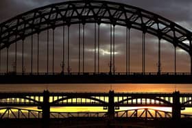 NEWCASTLE UPON TYNE, ENGLAND - FEBRUARY 03:  A general view of the Bridges over the River Tyne on February 3, 2012 in Newcastle upon Tyne, England.  (Photo by Stu Forster/Getty Images)