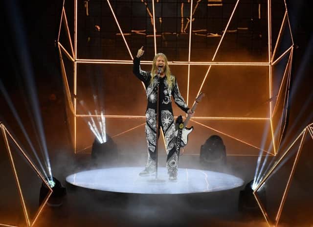 Sam Ryder, representing the United Kingdom, performs on stage during the Grand Final show of the 66th Eurovision Song Contest at Pala Alpitour . Picture: Giorgio Perottino/Getty Images