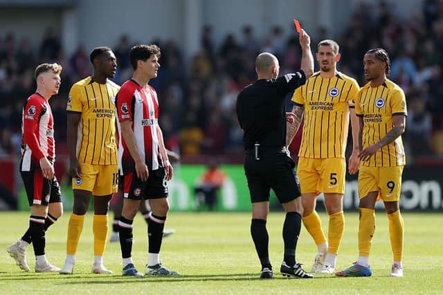 João Pedro has been called ‘silly’ by a former Premier League defender after his red card at Brentford. (Photo by Richard Heathcote/Getty Images)