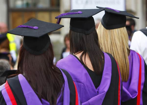 File photo dated 16/07/08 of university graduates, as the quality of online teaching and "blended learning" at universities is set to be reviewed, over fears that students' poor experiences of online learning during the pandemic may have undermined the potential of mixing face-to-face lectures with online study.